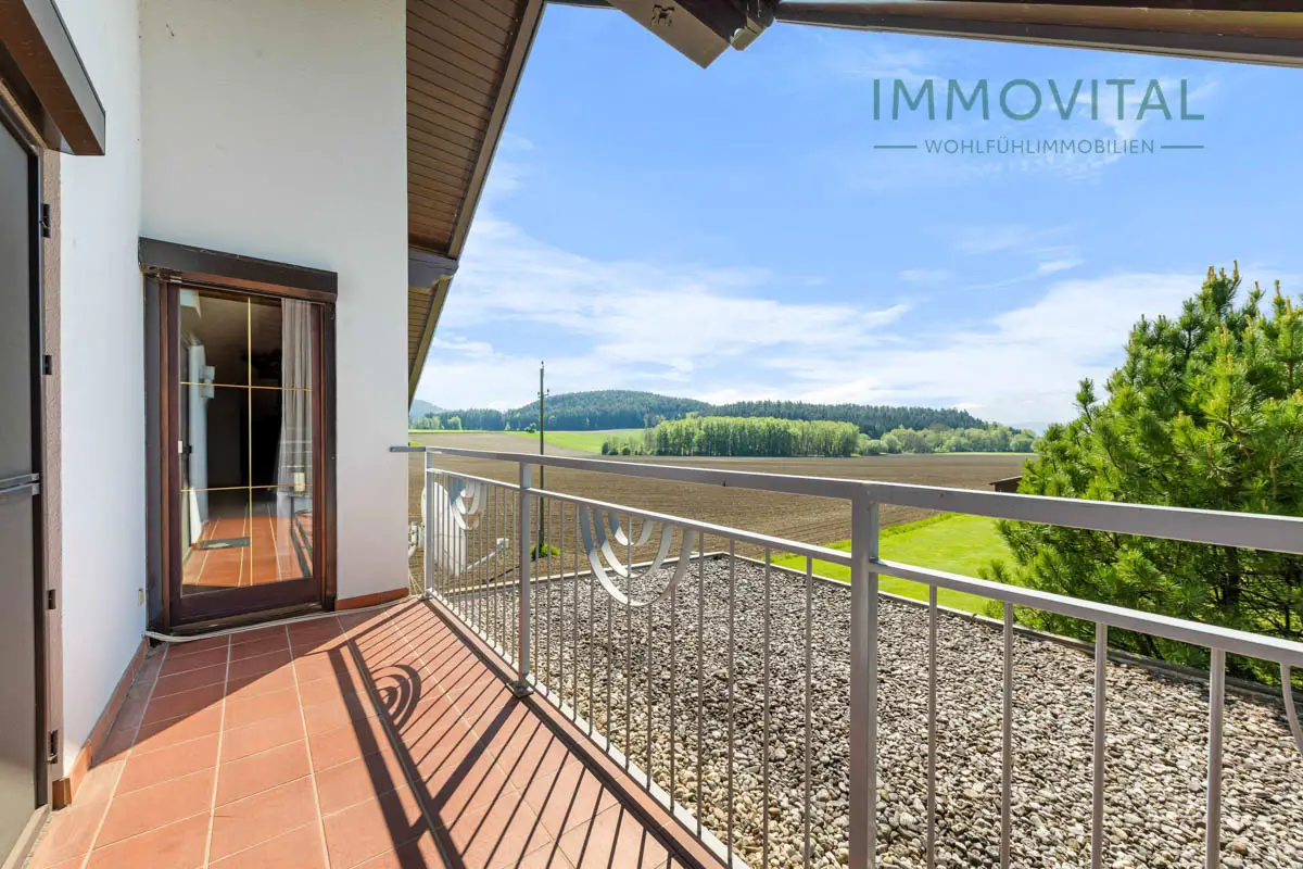 Ausblick Balkon Obergeschoss