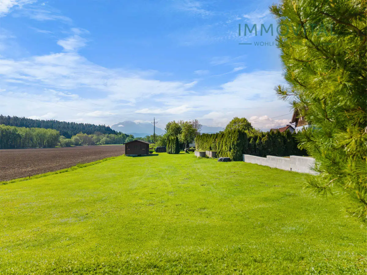 Garten mit Karawankenblick