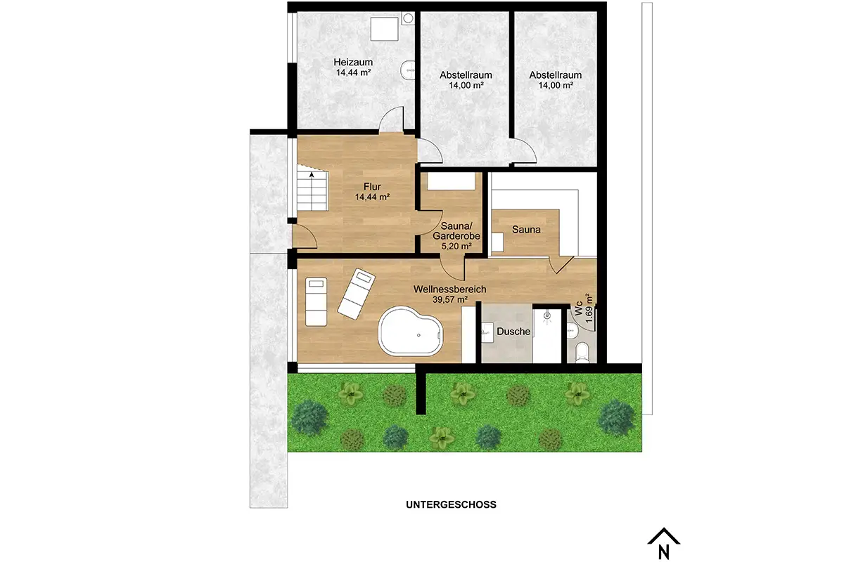 Grundriss Wellness & Keller