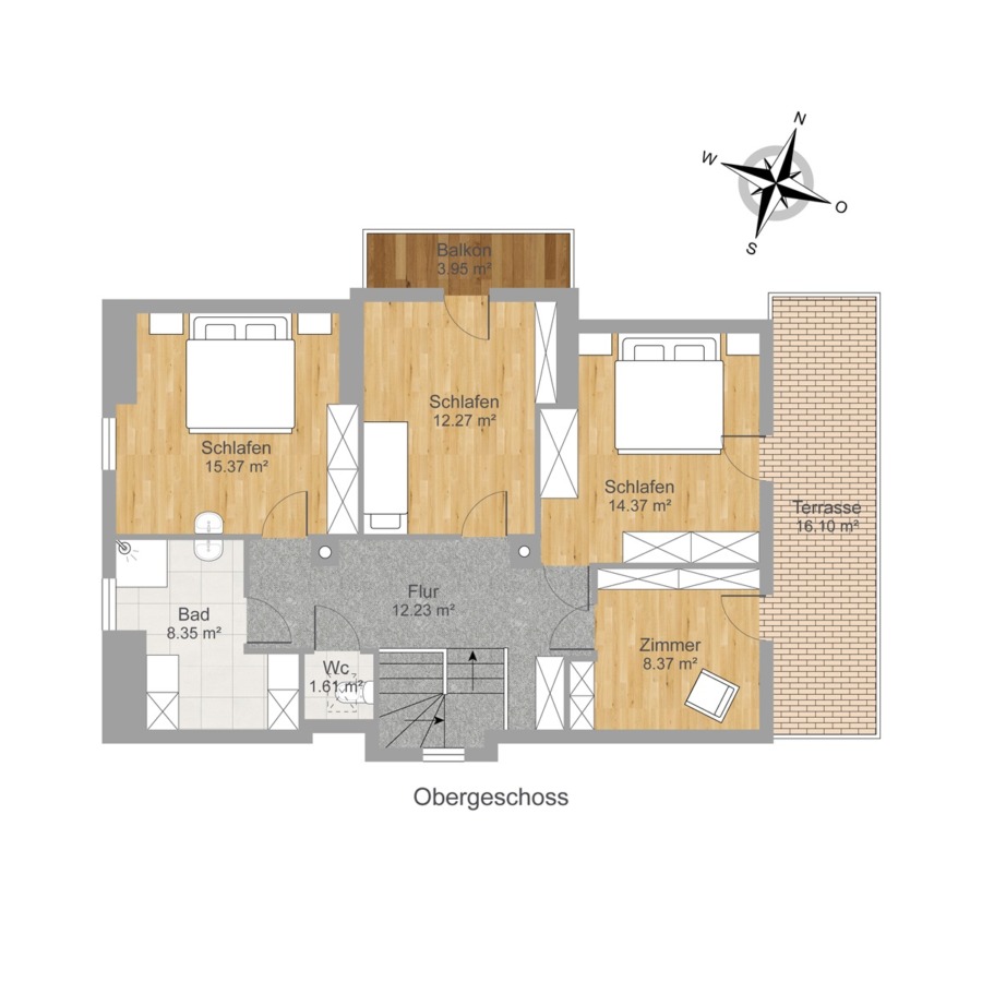 Grundriss Obergeschoss